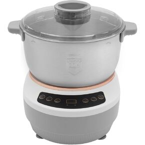 Bacocoo 5L Electric Dough Maker with Ferment Function, 200W Commercial Dough Mixer Machine, Stainless Steel 304 Silver Pizza Bread Flour Kneader, Timer, Large Capacity for Home & Bakery Kitchen.