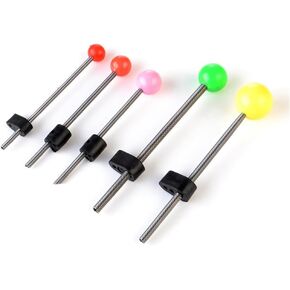 Pack of 20 Red/Green Ball Spring Rod Tips Ice Fishing Pole Spring Ball Tips 75mm
