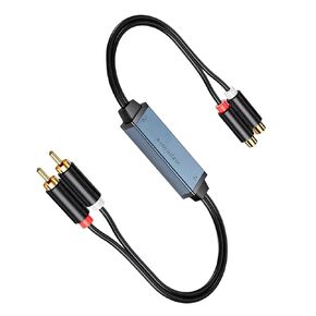 Poyiccot RCA Ground Loop Isolator, RCA Audio Ground Loop Noise Isolator, Mini Noise Eliminator Amplifier Noise Filter for Car Audio/Home Audio System