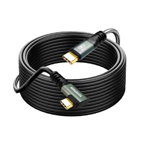 USB C-C 60ft 90° Right Angle Cable Type C 4K60Hz Aluminum Connector, Aluminum Alloy Case, 100W PD Fast Charging & Data Sync (10Gbps) Available for MacBook, iPad Pro, Galaxy S24