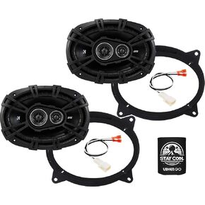 KICKER Speakers 6X9 inch for Toyota Camry 2012-2017 Upgrade Kit - Pair of DS Series with Adapters and Harness, Car Audio Front Door Speaker DSC69304, 43DSC69304
