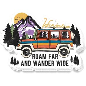 (3Pcs) Seek Adventure Sticker 3'' Waterproof Outdoor Travel Decal for Laptop, Water Bottle, Camper, Journal, Hiking Gift