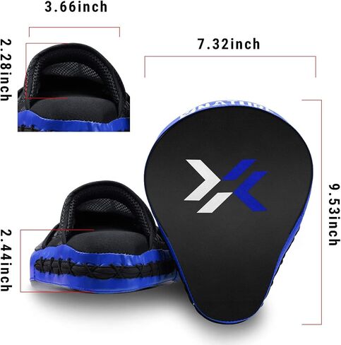 Xnature Essential Curved Boxing MMA Punching Mitts Boxing Pads w/Gift Box Hook & Jab Pads MMA Target Focus Punching Mitts Thai Strike Kick Shield in Saudi Arabia