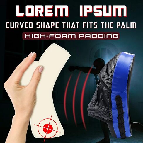 Xnature Essential Curved Boxing MMA Punching Mitts Boxing Pads w/Gift Box Hook & Jab Pads MMA Target Focus Punching Mitts Thai Strike Kick Shield in Saudi Arabia
