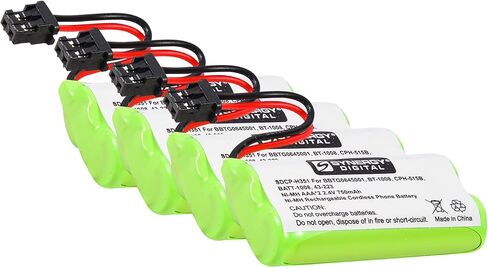 Synergy Digital Cordless Phone Batteries, Compatible with Uniden BBTG0645001, BBTG0734001, BT-1019, BT-1021, BT-1008, BT-1016 Cordless Phone Batteries (Ni-MH, 2.4V, 750 mAh), Set of 2 in Saudi Arabia