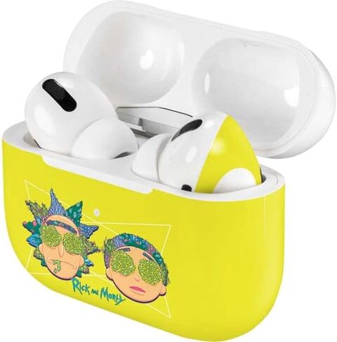 Skinit Decal Audio Skin Compatible with Apple AirPods Pro - Officially Licensed Adult Swim Rick and Morty Rick and Morty Portal Eyes Design in Saudi Arabia