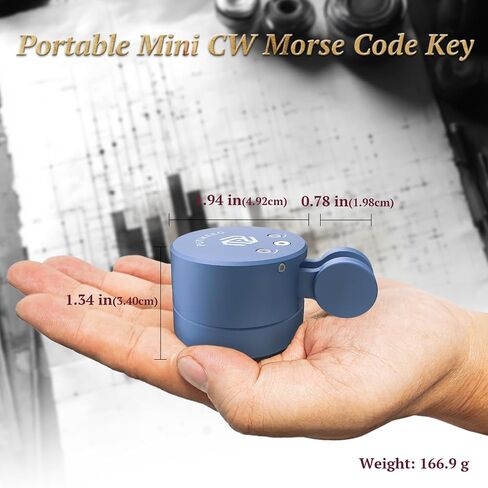 مفتاح Codikeeg Mini Morse - مجداف مزدوج CW مع قاعدة مغناطيسية ، مجاذيف مغناطيسية Morse Lambic Key لراديو لحم الخنزير الهواة (Silver) (رمادي) in Kuwait