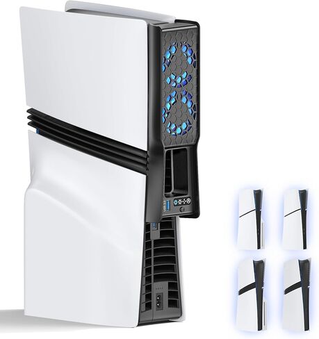 مروحة التبريد لـ PS5 Slim/Pro Console ، نظام تبريد Silent PS5 Silent PS5 بسرعة قابلة للتعديل ، مروحة تبريد PS5 ذات المكونات الإضافية الفعالة لـ PlayStation Disc & Digital ، وليس لـ PS5 الأصلي in Kuwait