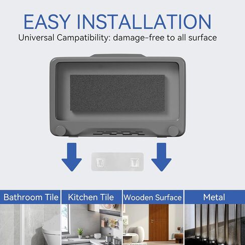 Shower Phone Holder Waterproof - 360 Rotatble Adjustable Shower iPhone Case Holder, Enhanced Touch Sensitivity & Stability, Bathroom Wall Phone Mount Stand Anti Fog Case, Washroom Accessories in Saudi Arabia