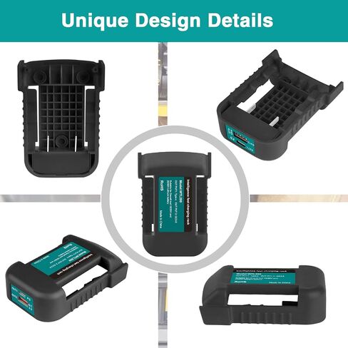ZLWAWAOL 2 Pack USB Charger Adapter Compatible with Makita 18V Battery 2 USB Holder with Type-C Fast Charging in Saudi Arabia