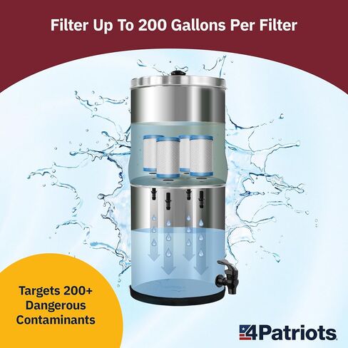 Patriot Pure Nanomesh™ Water Filter 3-Pack For 200+ Contaminants, Good for up to 800 gallons in Saudi Arabia