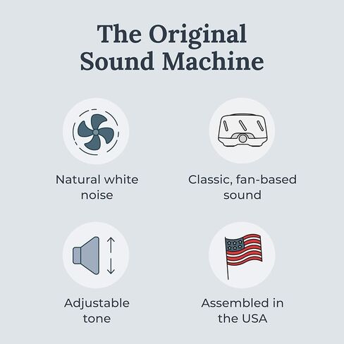 Marpac Yogasleep WhiteGray Plus الجهاز الأبيض الأصلي يهدئ الصوت الطبيعي من مروحة حقيقية لإلغاء الضوضاء وعلاج النوم في المكتب، Dohm Gray وحقيبة سفر، عدد 1، مجموعة من قطعتين in Kuwait
