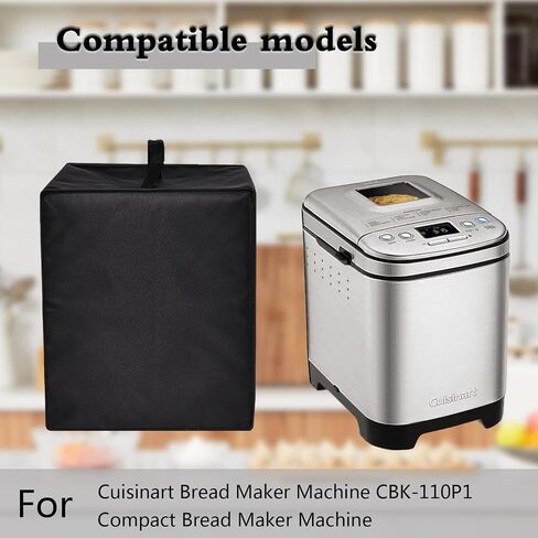 Bread Maker Machine Cover for Cuisinart Bread Maker Machine, Heavy Duty Waterproof Protective Bread Machine Cover Compatible for Cuisinart Compact and Automatic Bread Maker Machine CBK-110P1 (Black) in Saudi Arabia