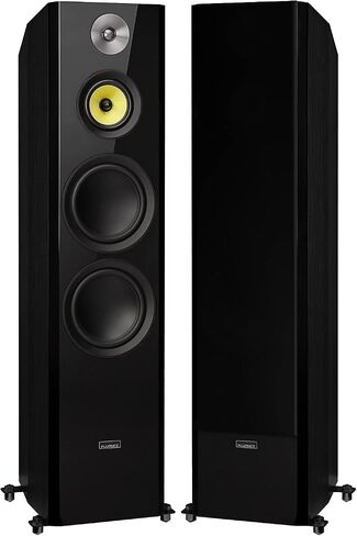 Fluance Signature HiFi 3-Way Floorstanding Tower Speakers with Dual 8" Woofers for 2-Channel Stereo Listening or Home Theater System - Black Ash/Pair (HFF) in Saudi Arabia
