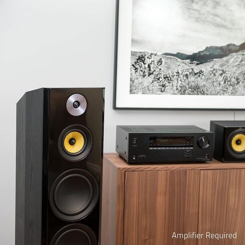 Fluance Signature HiFi 3-Way Floorstanding Tower Speakers with Dual 8" Woofers for 2-Channel Stereo Listening or Home Theater System - Black Ash/Pair (HFF) in Saudi Arabia