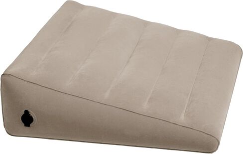 WEY&FLY Inflatable Wedge Pillow for Traveling – Lightweight Sleeping Support, Portable Camping Travel Wedge for Bed or Back, Fast Valve Inflation, 24.8" x 23.6" x 7.1" (Cloud Gray) in Kuwait