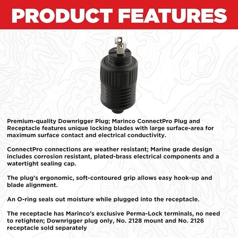 سكوتي #2127 قابس كهربائي مارينكو Depthpower، أسود، صغير in Kuwait