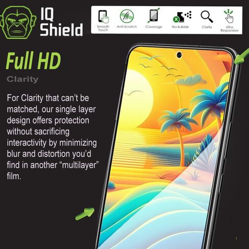 IQShield Screen Protector Compatible with Samsung Galaxy S23 Plus 5G Works with Fingerprint Scanner (2-Pack) Anti-Bubble Clear TPU Film in Kuwait