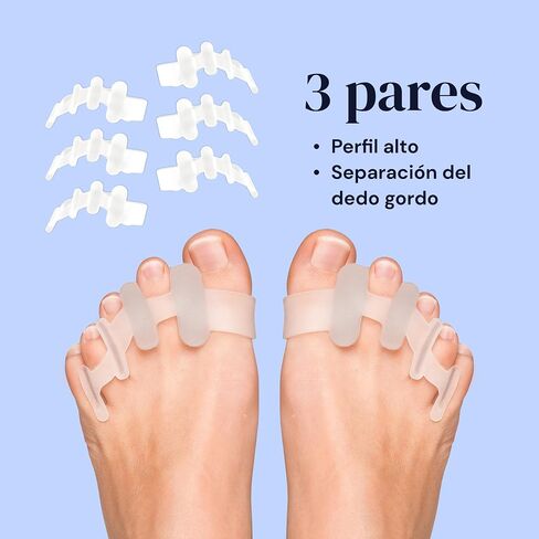 YOGAMEDIC® Toe Spacers Toe Separators for Overlapping Toes 4 Pcs- Improved Silicone Bunion - 0% BPA, One-size for Women & Men in Kuwait