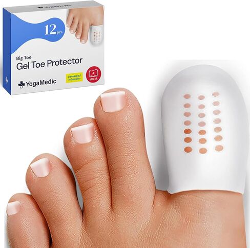 YOGAMEDIC® Toe Spacers Toe Separators for Overlapping Toes 4 Pcs- Improved Silicone Bunion - 0% BPA, One-size for Women & Men in Saudi Arabia
