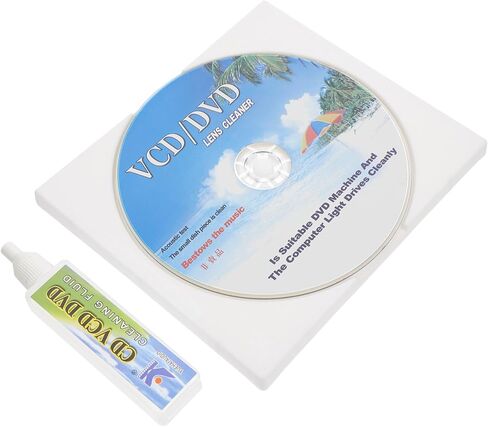 1Set CD Cleaning Set Disc Cleaner Kit with Cleaning Liquid for CD Vcd Durable Material Safe Dust Removal for Enhanced Playback Performance in Saudi Arabia