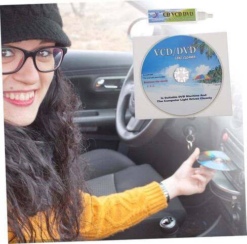 1Set CD Cleaning Set Disc Cleaner Kit with Cleaning Liquid for CD Vcd Durable Material Safe Dust Removal for Enhanced Playback Performance in Saudi Arabia