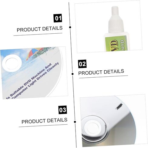 1Set CD Cleaning Set Disc Cleaner Kit with Cleaning Liquid for CD Vcd Durable Material Safe Dust Removal for Enhanced Playback Performance in Saudi Arabia