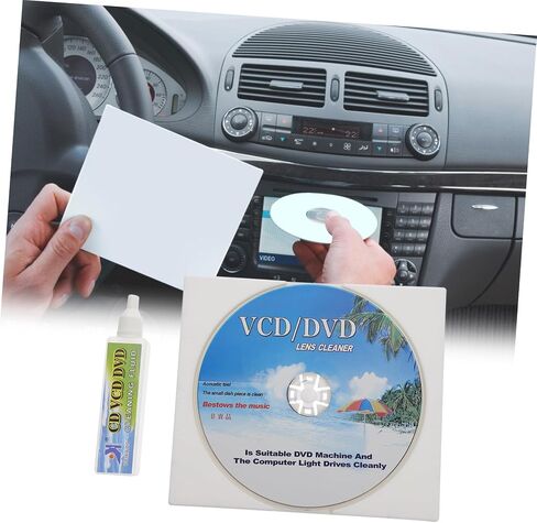 1Set CD Cleaning Set Disc Cleaner Kit with Cleaning Liquid for CD Vcd Durable Material Safe Dust Removal for Enhanced Playback Performance in Saudi Arabia