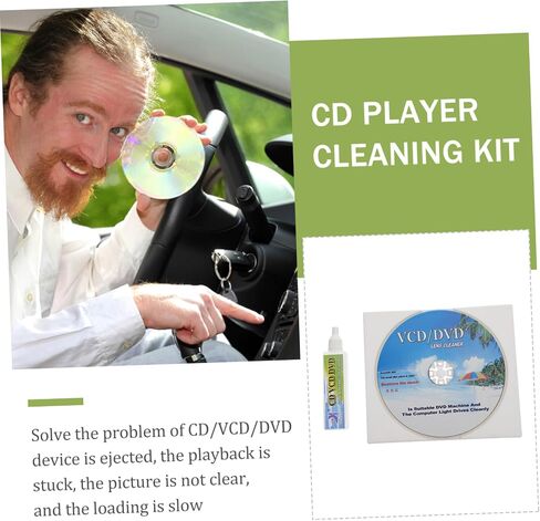 1Set CD Cleaning Set Disc Cleaner Kit with Cleaning Liquid for CD Vcd Durable Material Safe Dust Removal for Enhanced Playback Performance in Saudi Arabia