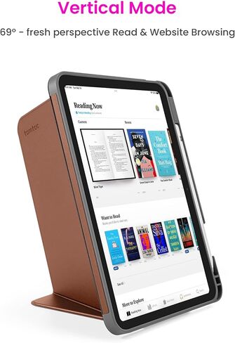 حافظة Tomtoc iPad عمودية ثلاثية الوضع متوافقة مع iPad 10 2022 الجديد مقاس 10.9 بوصة، حافظة iPad واقية مع حامل أقلام iPad، مسند مغناطيسي لـ 3 أوضاع استخدام، غطاء تنبيه/نوم تلقائي، أبيض in Kuwait