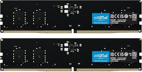 Crucial 64GB DDR5 RAM, 5600MHz (or 5200MHz or 4800MHz) Desktop Memory Kit, UDIMM 288-Pin, Compatible with 13th Gen Intel Core and AMD Ryzen 7000 - CT2K32G56C46U5 in Kuwait