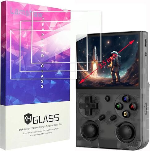 G350 Retro Handheld Game Screen Protector ، 9H Glass Screen Protector Film متوافق مع G350 Retro Handheld Game Console 3.5 بوصة (Glass-3Pack) in Saudi Arabia