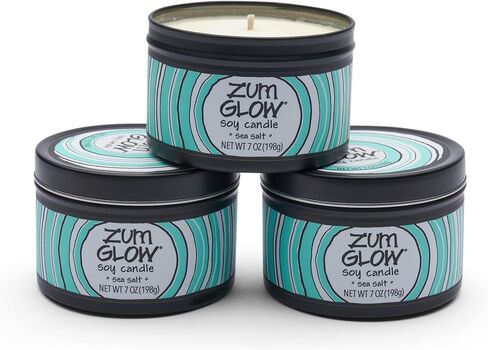 Zum Glow Soy Candle - Sea Salt - 7 oz (3 Pack) in Kuwait