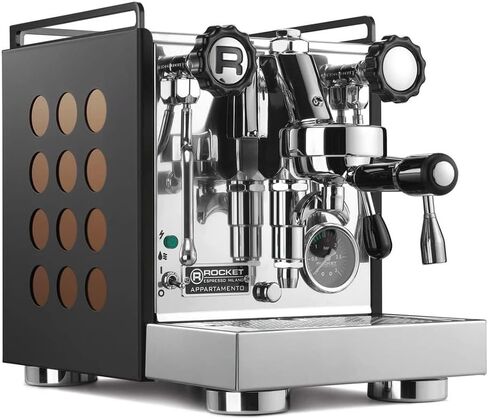 Rocket Espresso Appartamento Nera Espresso Machine | E61 | Heat Exchanger | (Black/Copper) in Saudi Arabia