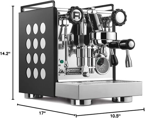 Rocket Espresso Appartamento Nera Espresso Machine | E61 | Heat Exchanger | (Black/Copper) in Saudi Arabia