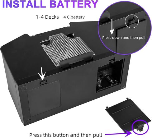 FEIERYA Automatic Card Shuffler 4 Deck,Battery-Operated Electric UNO Poker Shuffler,Playing Card Shuffler for Home Card Game,Travel in Saudi Arabia