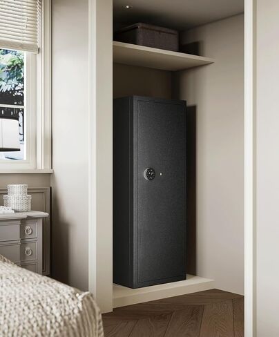 12-15 بندقية مسدس آمنة آمنة للبنادق والمسدسات الكبيرة بندقية آمنة بيومترية وصول سريع البصمات بنادق البندقية وأصحاب أسلحة القفل كلمة المرور مع أرفف قابلة للتعديل in Kuwait