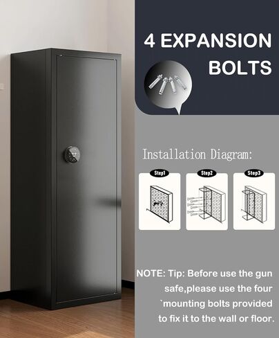 12-15 بندقية مسدس آمنة آمنة للبنادق والمسدسات الكبيرة بندقية آمنة بيومترية وصول سريع البصمات بنادق البندقية وأصحاب أسلحة القفل كلمة المرور مع أرفف قابلة للتعديل in Kuwait