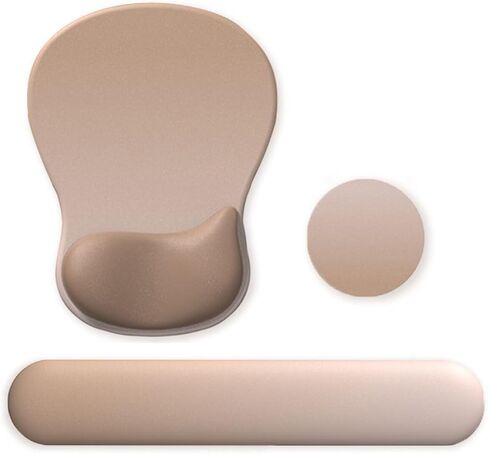 Gel Mouse Pad with Wrist Rest, Ergonomic Office Keyboard Wrist Rest and Mousepad with Wrist Support, Computer Mouse Pad with Non-Slip PU Base and Desk Accessories Mat for Home & Gaming, Onxy Black in Kuwait