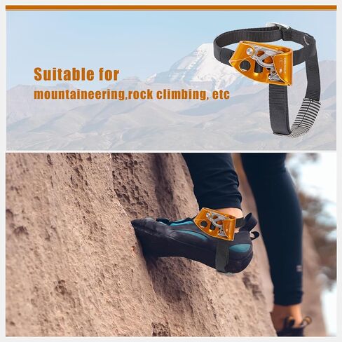 Foot Ascender, Riser Rock Climbing Mountaineering Tree Arborist, Equipment Climbing Device for 8-13mm Rope in Kuwait
