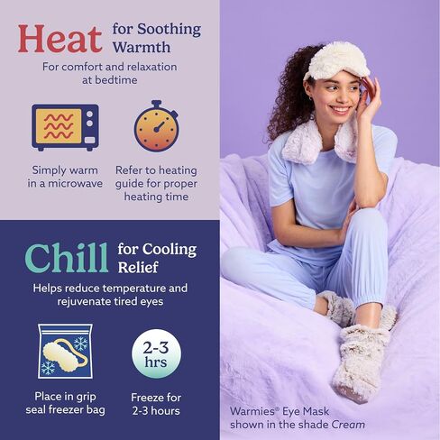 Intelex Warmies Curly Eye Mask, Sage Green in Kuwait