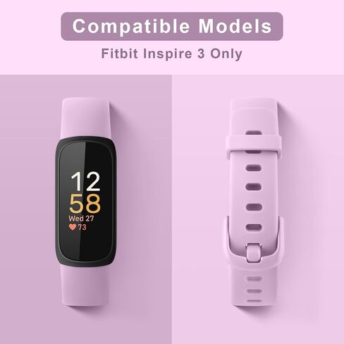 2 حزم نطاقات متوافقة مع Fitbit Inspire 3 فرق للنساء ، وأشرطة استبدال سيليكون قابلة للتعديل للسيليكون الرياضي لفيتبيت إلهام 3 اللياقة البدنية in Kuwait