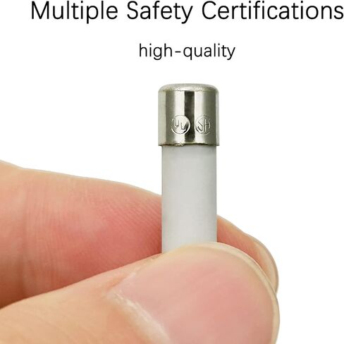Microwave 20 Amp 250V Fuse, Slow-Blow, 6x30 mm Ceramic Cartridge Fuse Compatible and Universal Replacement Part for Most Brands and Models of Microwaves - 2Pcs in Kuwait