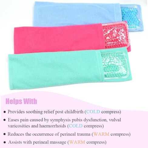 Perineal Cooling Pad, Postpartum Cold Packs for Women After Pregnancy and Delivery, 2 Ice Pack and 3 Cover, Purple in Saudi Arabia