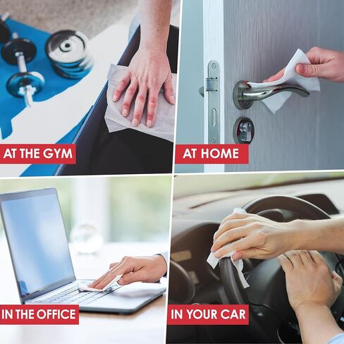 Refreshing Wet Wipes Alcohol-Free Wipes Travel Size to Sanitize/Clean/Deodorize Bulk Wipes (100 Wipes (10 * 10pks)) in Kuwait