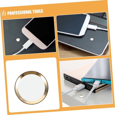 Homoyoyo 10pcs Ultra Thin Home Button Stickers Fingerprint Cover Decals for Easy Application Simple DIY Installation Compatible with Touch Id in Saudi Arabia