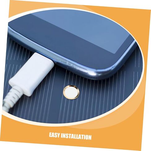 Homoyoyo 10pcs Ultra Thin Home Button Stickers Fingerprint Cover Decals for Easy Application Simple DIY Installation Compatible with Touch Id in Saudi Arabia