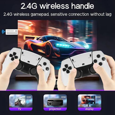 2025 Upgrade Classic Retro Game Console ، Classic Retro Game Stick تم تصميمه في 20000+ألعاب الفيديو ، HDMI Console Gaming Gaming Console 23 Emulators و Dual Game Controllers (64GB). (وايت جي) in Kuwait