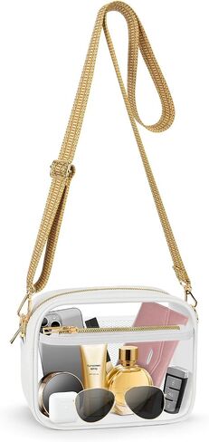 MOMSIV Clear Crossbody Bag, Stadium Approved Clear Bags with Adjustable Strap Clear Stadium Bag for Women Men Concerts Sports in Saudi Arabia
