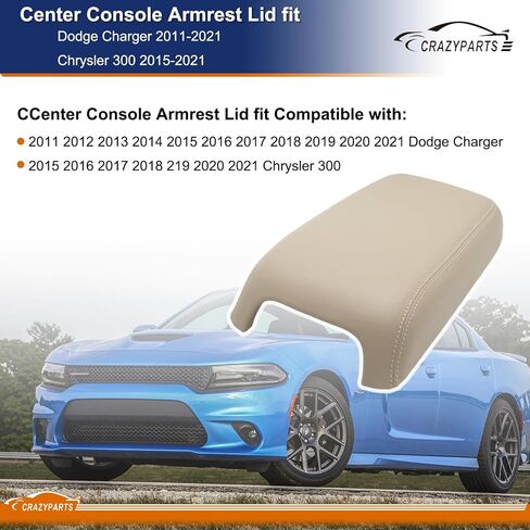 CRAZYPARTS Center Console Armrest Lid fit Dodge Charger 2011-2021 Chrysler 300 2015-2021 Replaces# 1VT06DX9AI 1VT06DX9AH 1VT06DX9AG 1VT06DX9AF 1VT06DX9AE Black in Saudi Arabia